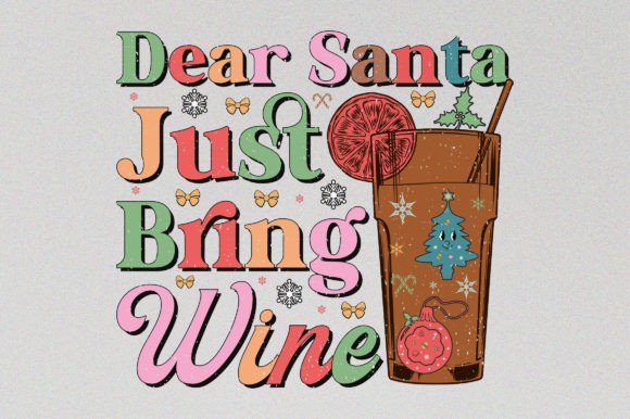 Dear Santa Retro Christmas Sublimation Graphics