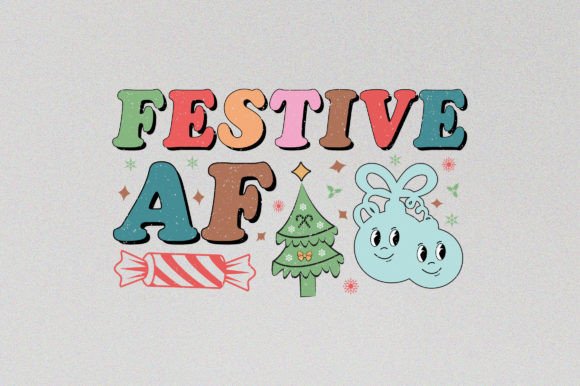 Festive Retro Christmas SVG Graphics