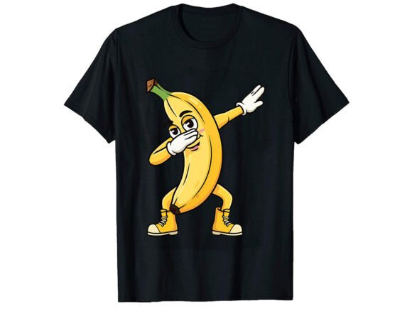 Funny Banana Dabbing T-Shirt Design Graphics