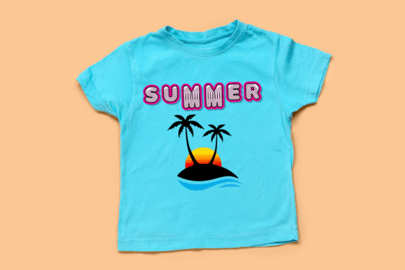 Summer with Sunset SVG T-Shirt Design