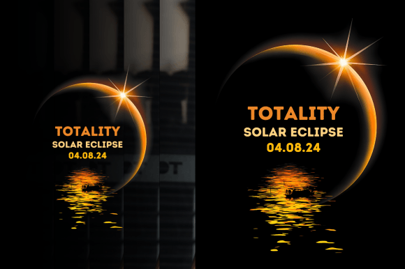 Total Solar Eclipse 2024, Totality Solar Graphics